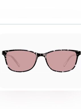 Women’s Rectangular Sunglasses - Pink Lenses